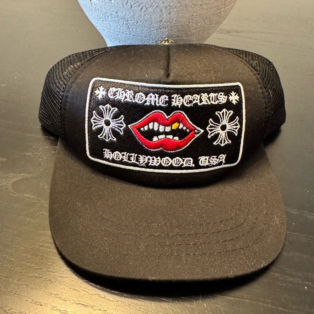 CHROME HEARTS MATTYBOY CHOMPER TRUCKER CAP Matty Boy Hat cap Canvas Black